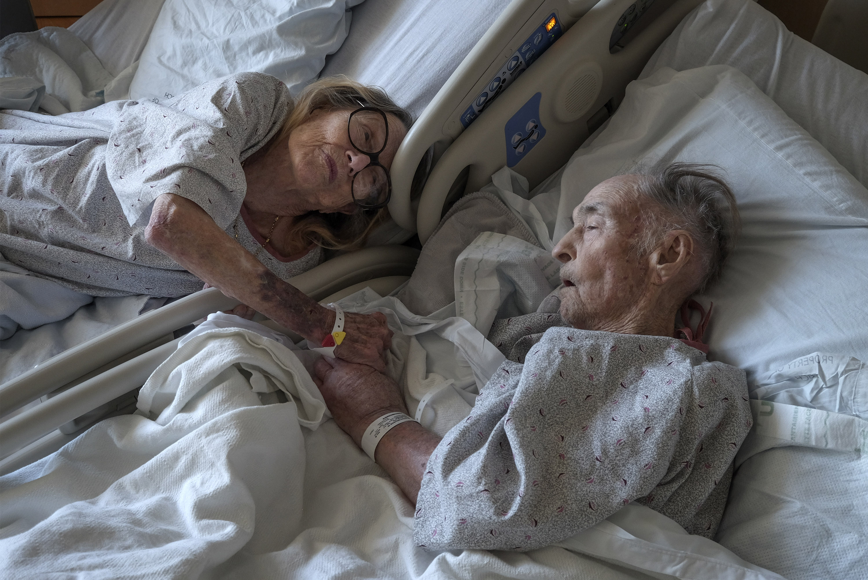 George Morris junto a su esposa Eloise en el Fort Belvoir Community Hospital de Virginia (Bonnie Jo Mount)