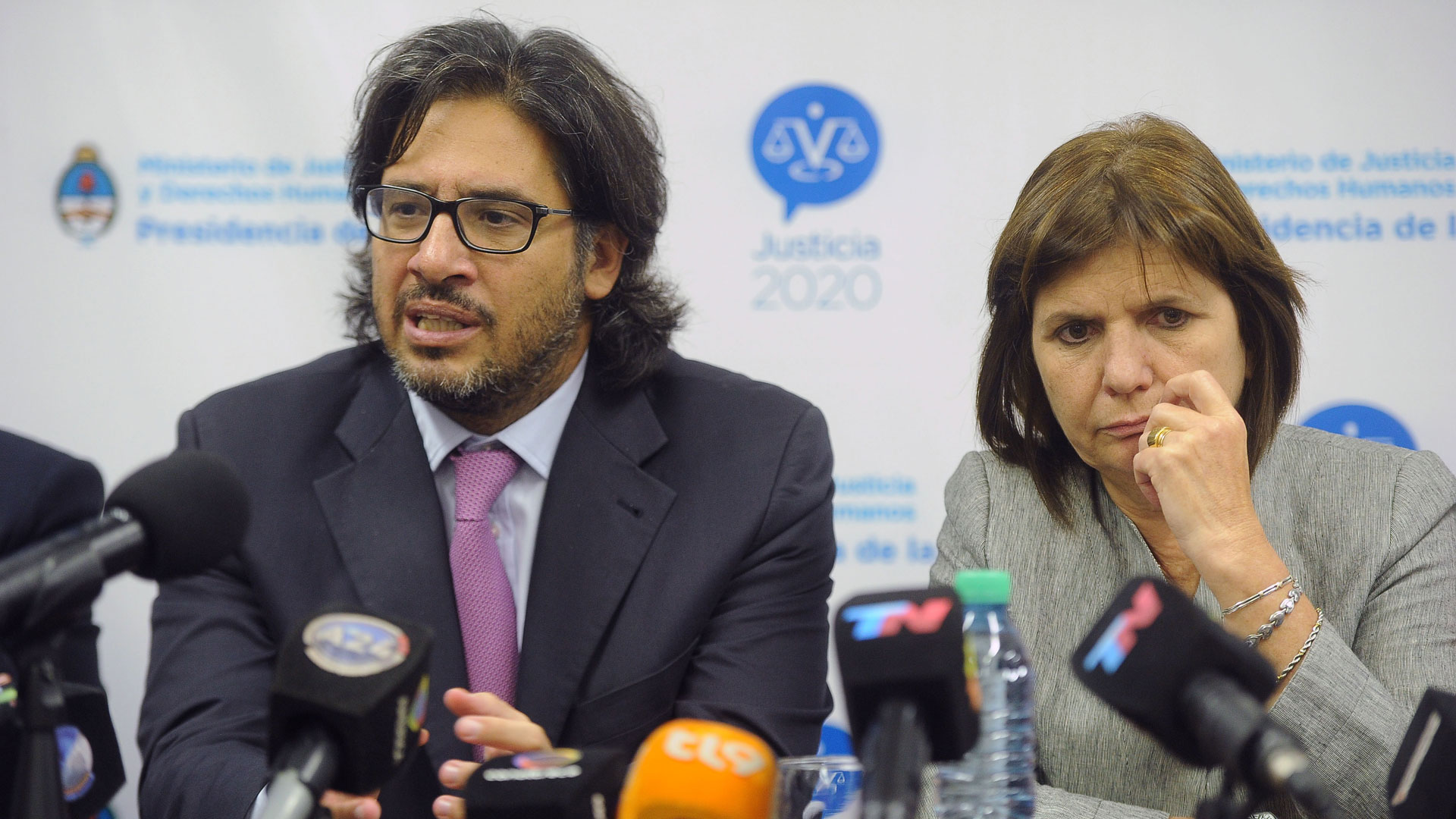 Germán Garavano y Patricia Bullrich (Télam)