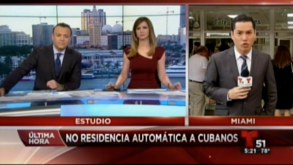 El Noticiero Telemundo 51 presentado por Fausto Malavé y Alejandra Molina “rompieron” programación este jueves a las 4:21pm, hora de Miami, ante el sorpresivo anuncio