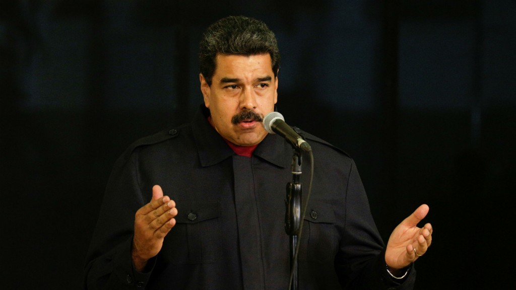 El presidente venezolano Nicolás Maduro durante la conferencia de prensa de este lunes en el palacio presidencial de MIraflores (Reuters)