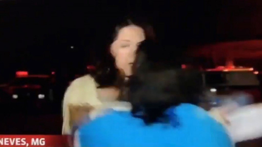 El momento de la agresión a Larissa Carvalho