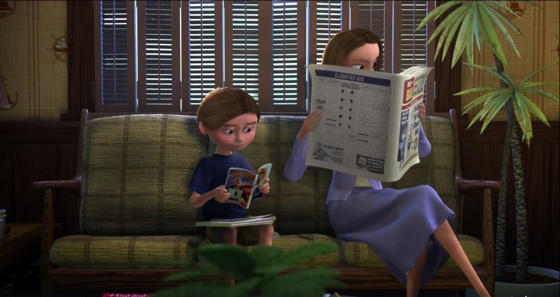 En la contratapa del cómic que lee la pequeña en la sala de espera del dentista de ‘Buscando a Nemo’ puede verse al superhéroe