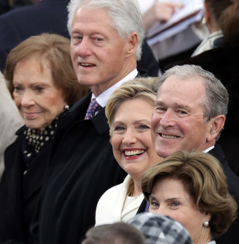 Los matrimonios Bush y Clinton (Getty)