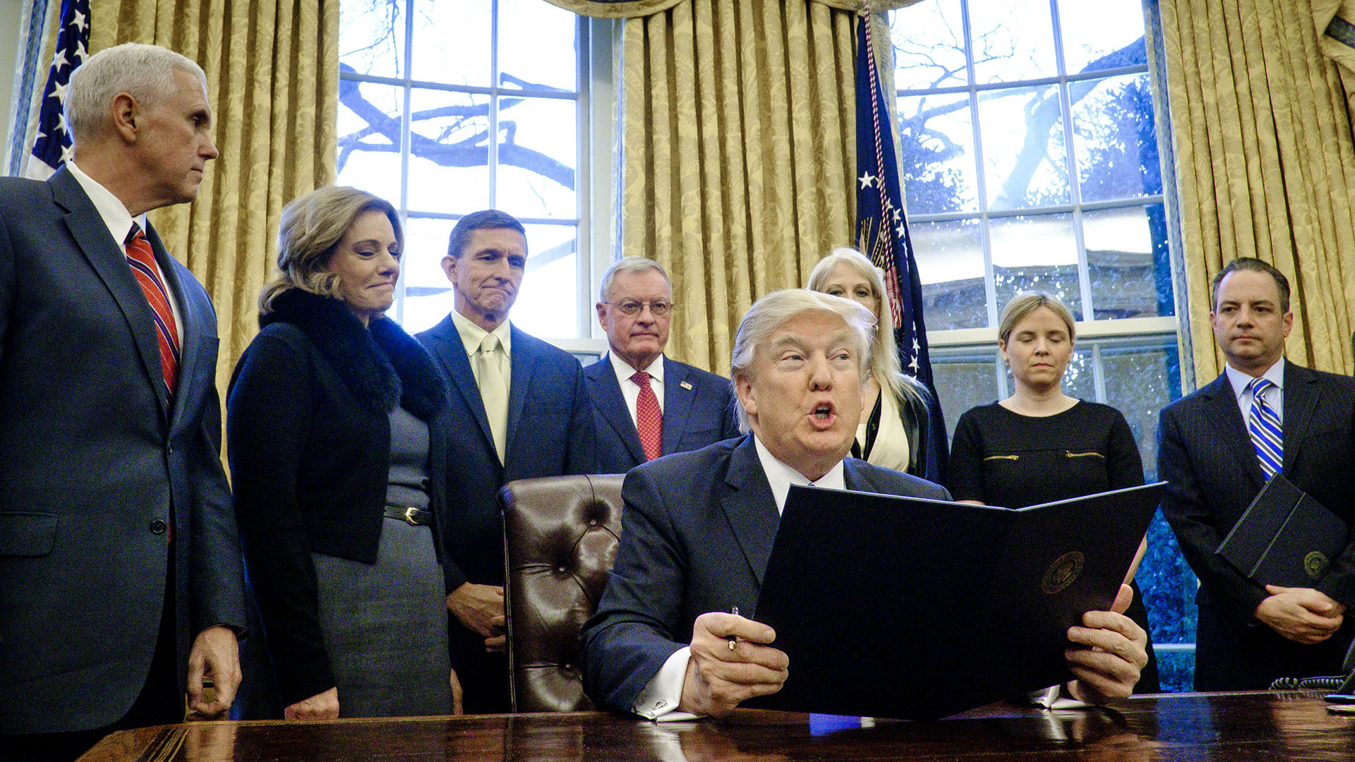 Donald Trump defendió su orden ejecutiva de prohibir el ingreso de musulmanes en EEUU (Getty)