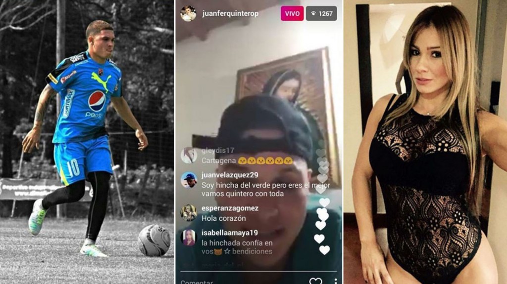 El futbolista colombiano Juan Fernando Quintero recibió un mensaje seductor de la actriz porno Esperanza Gómez