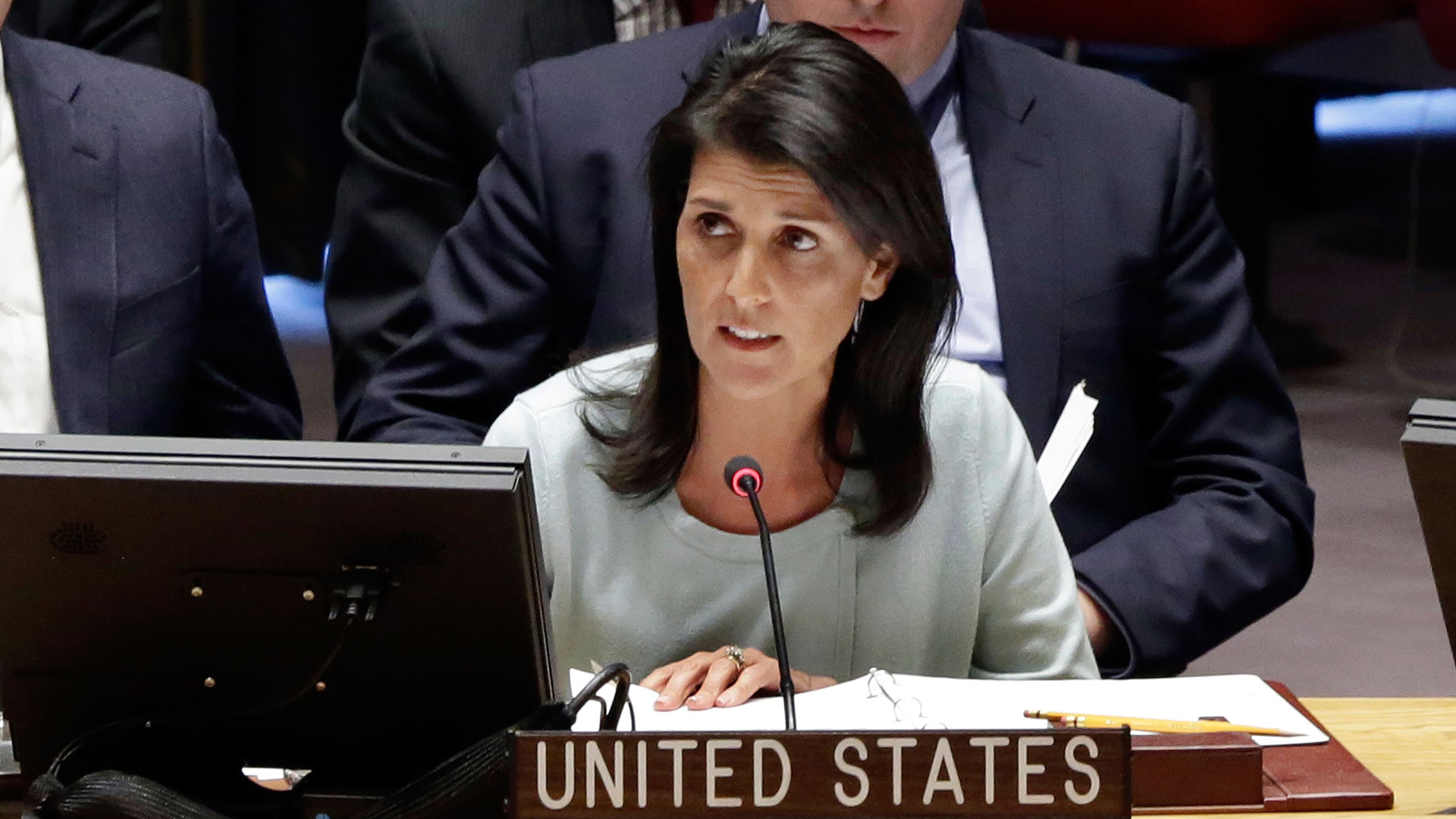 Nikki Haley el jueves en la ONU (AP)