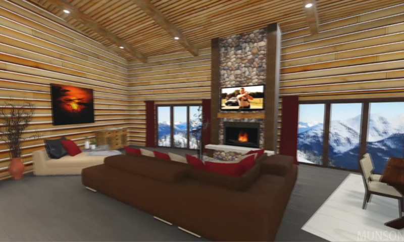 Las ventanas son pantallas de televisión donde se ven videos de la vida al aire libre para que los habitantes del complejo no se sientan encerrados bajo tierra, como están.