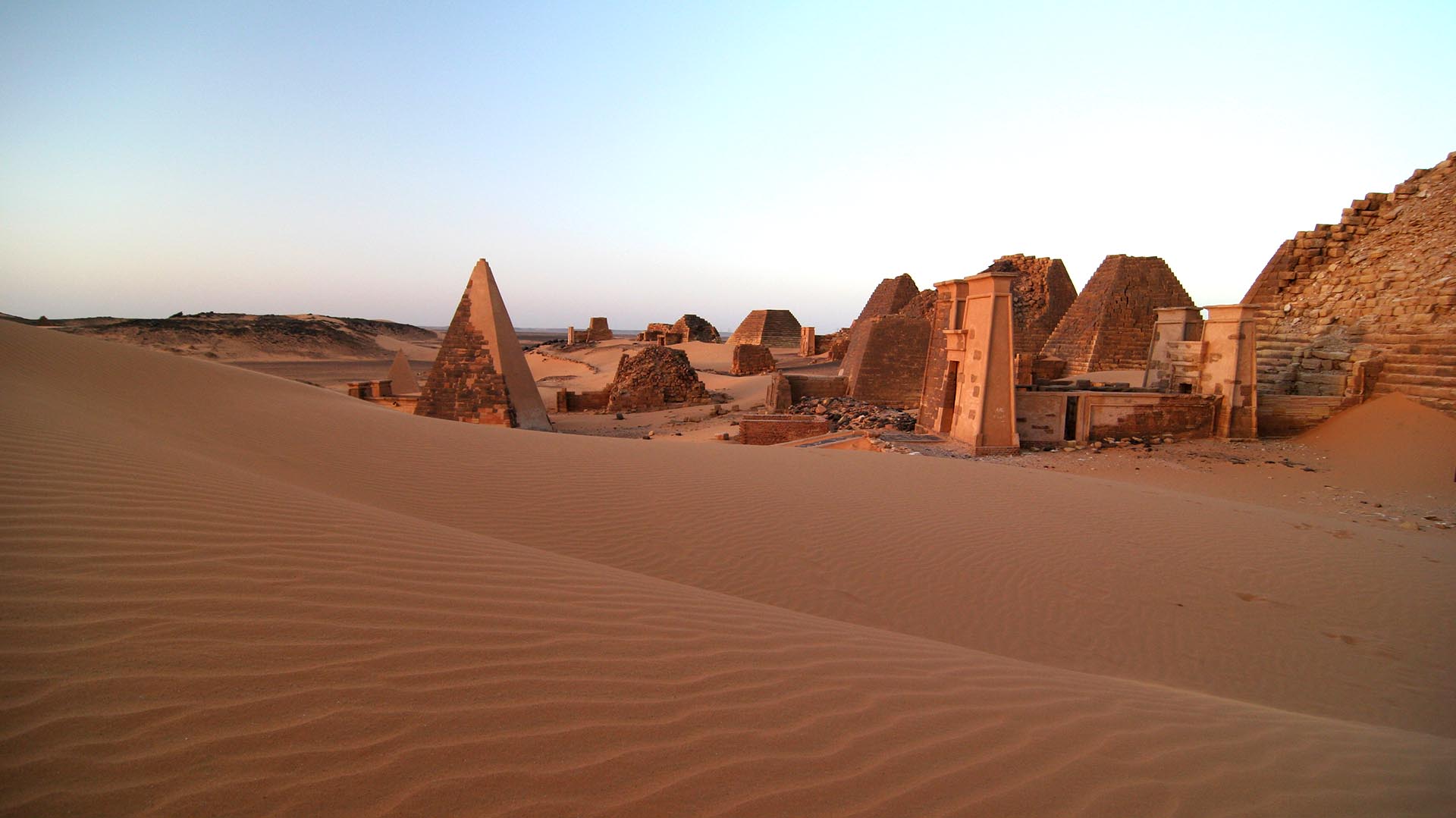 Las famosas pirámides de Meroe, en el norte de Sudán