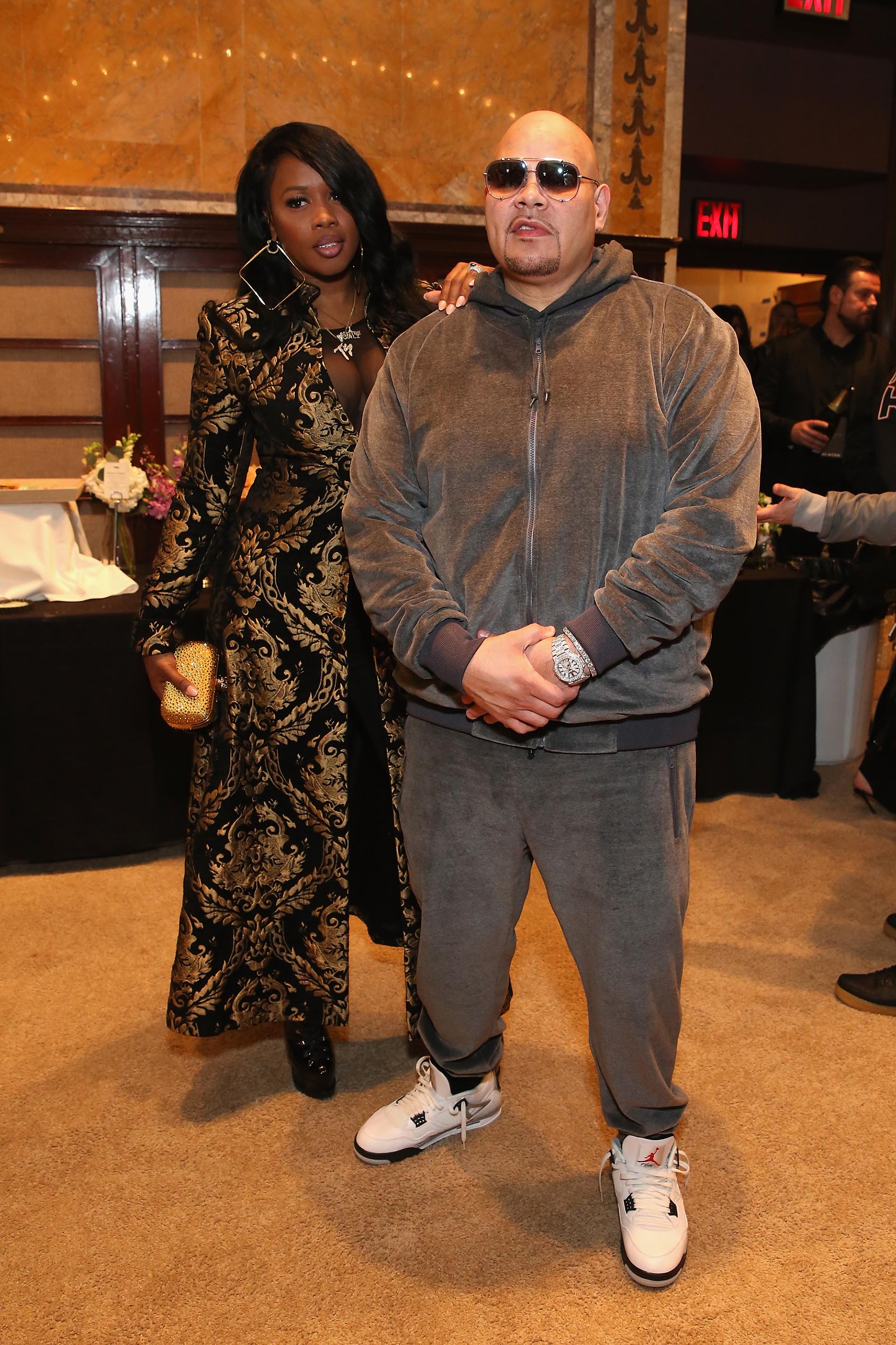 El fabuloso tapado de Remy Ma no se lució al lado del estilo deportivo de Fat Joe /// Fotos: Getty Images