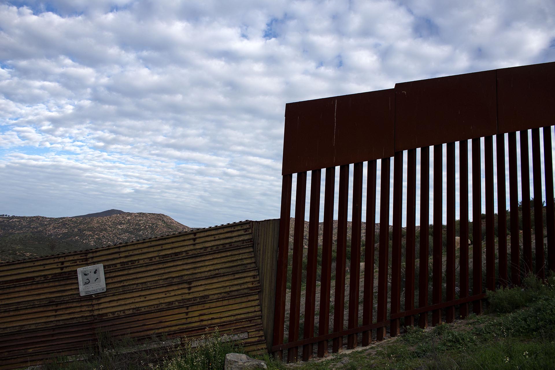 Detalle de la frontera en Tecate, México