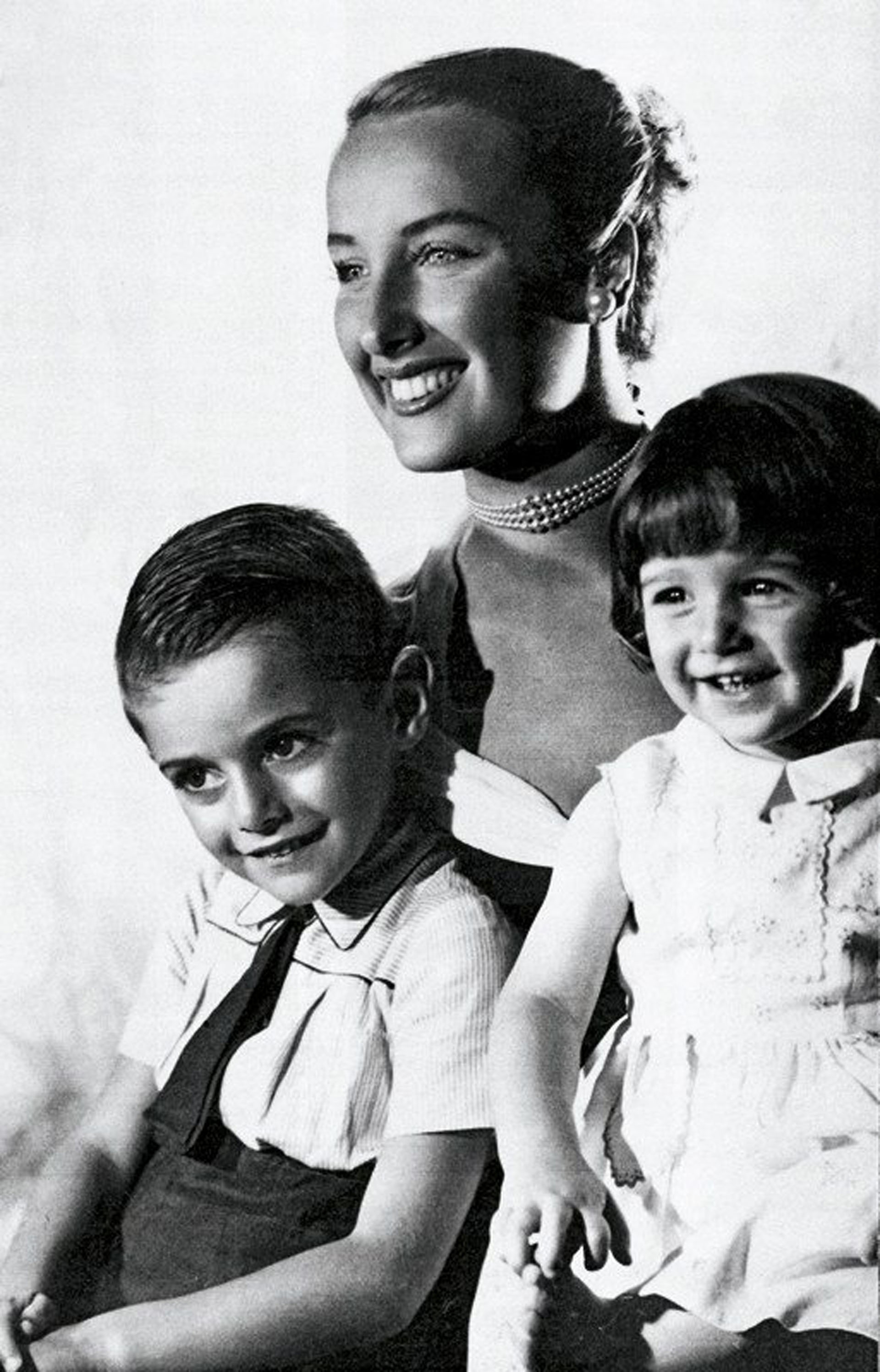 Con sus hijos, Daniel y Marcela