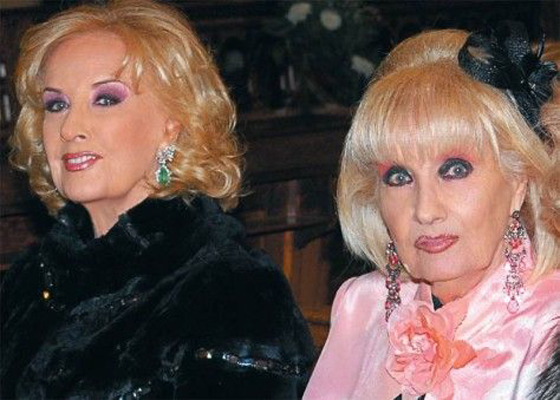 Con su querida hermana, Silvia