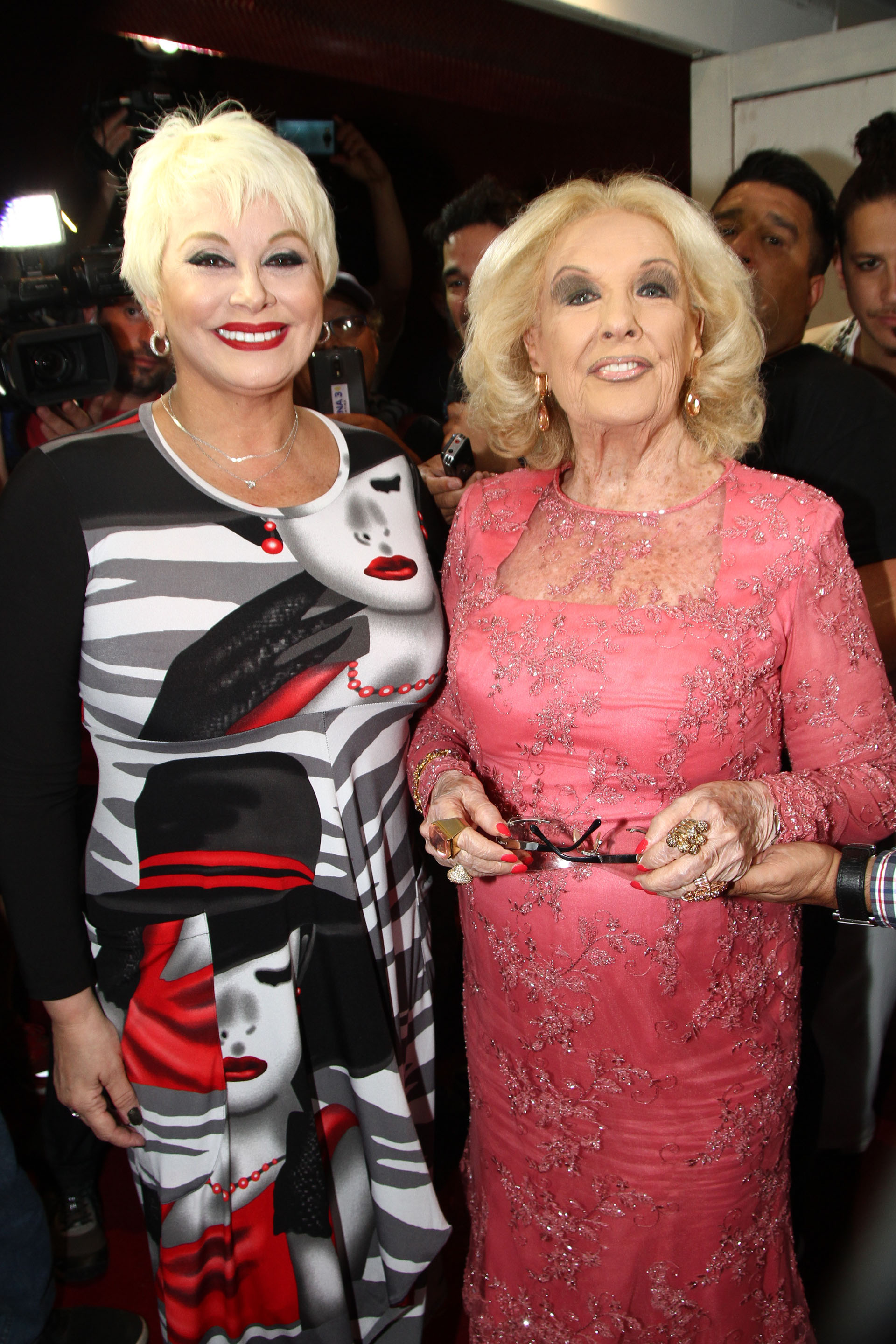 Con Carmen Barbieri en Mar del Plata, a principios de año