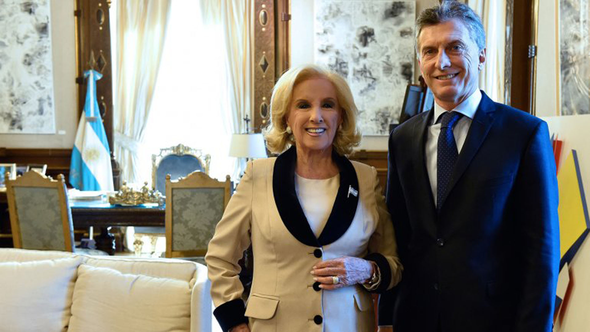 En un encuentro con el expresidente Mauricio Macri en la Casa Rosada en 2016