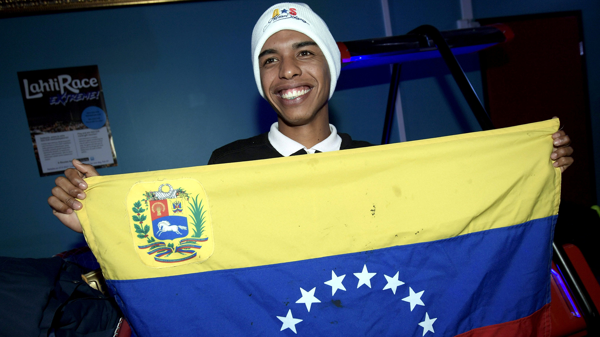 El venezolano se mostró feliz por haber sido parte del Mundial de Esquí de Finlandia (Reuters)