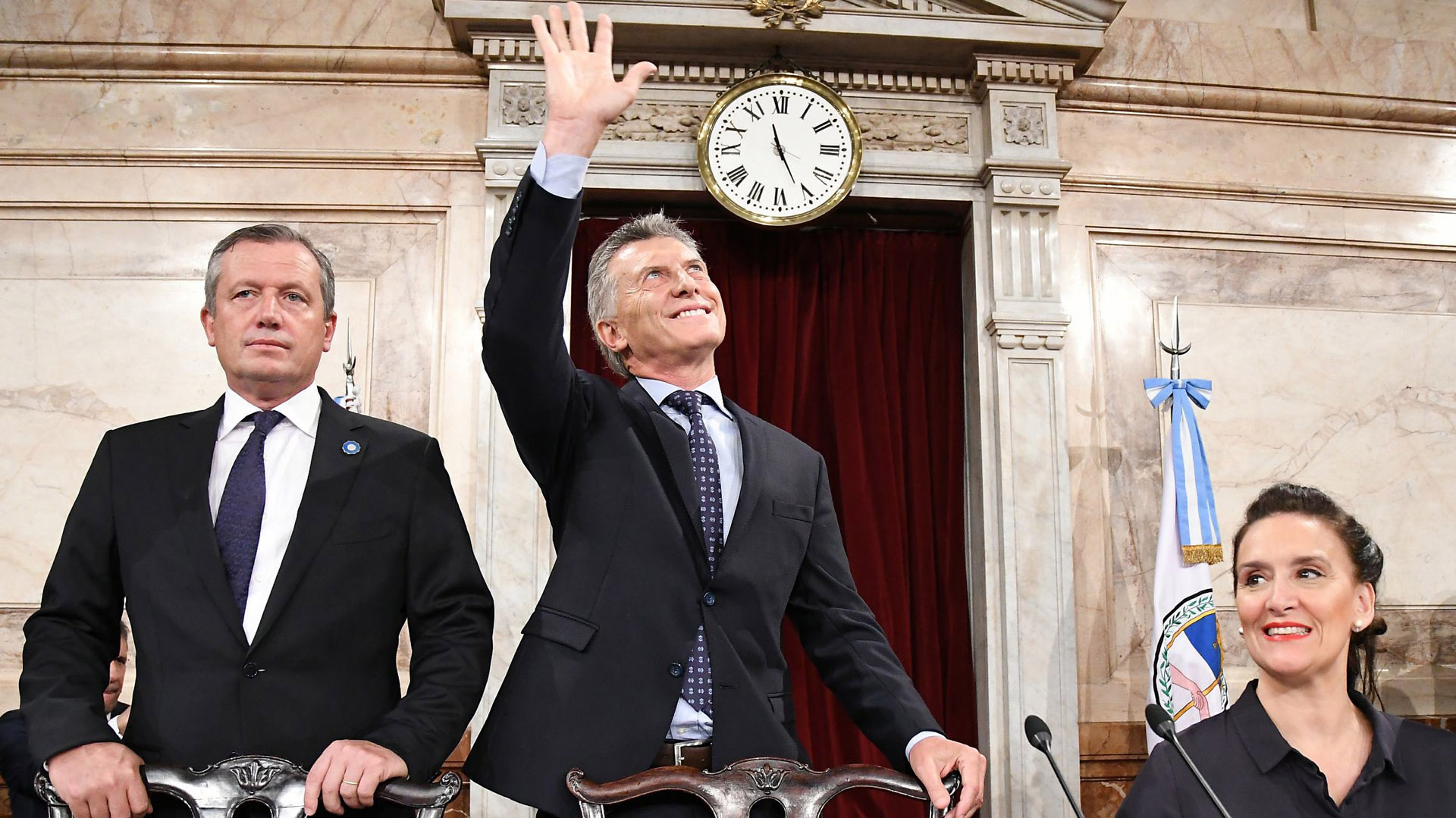 Mauricio Macri al comenzar su discurso en el Congreso