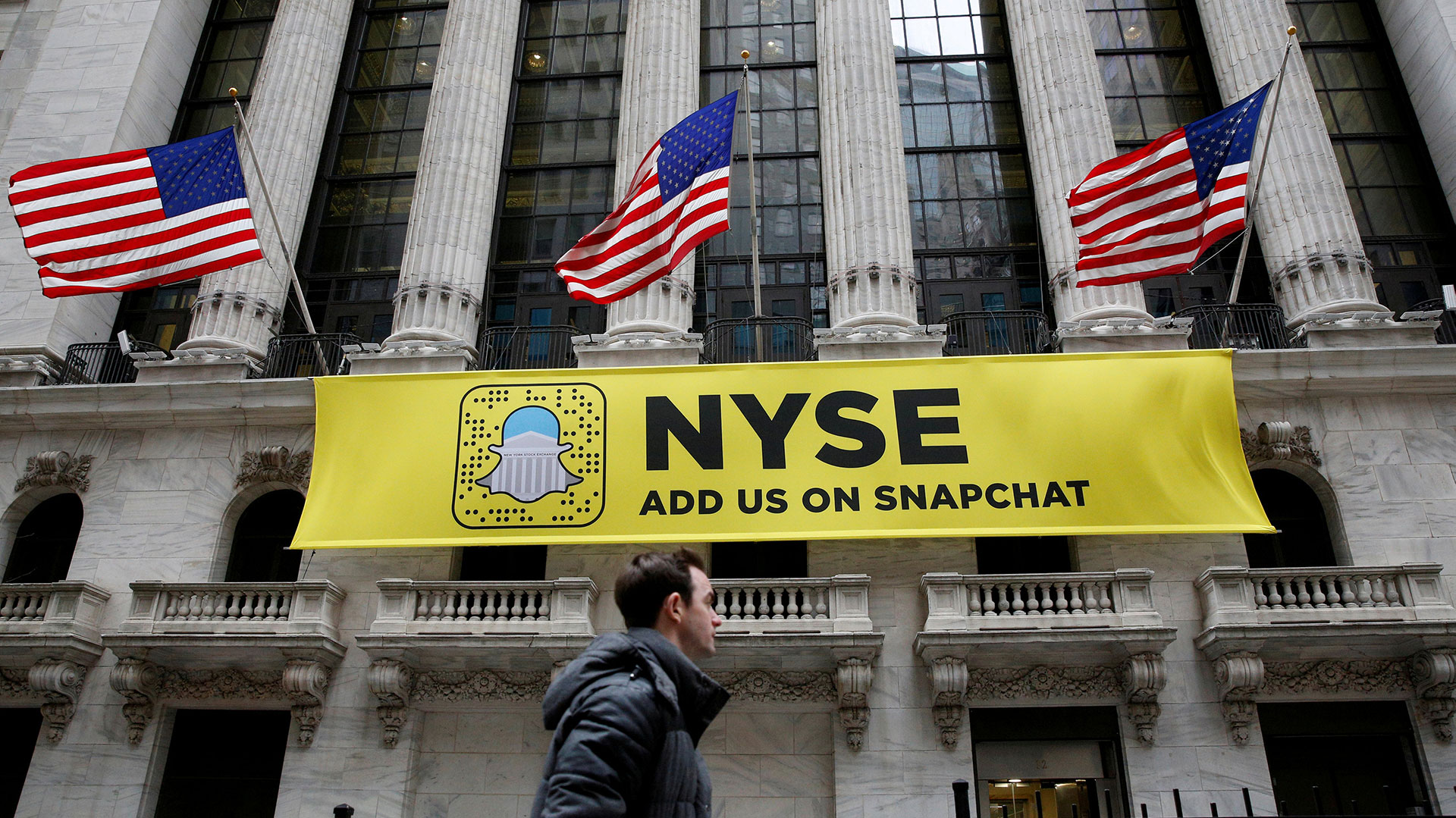 La Bolsa de Nueva York se prepara para la oferta pública de venta de Snap Inc. el jueves a la mañana (Reuters)