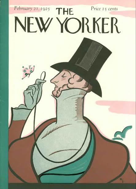 La portada del primer número de la revista, que se publicó hace 92 años, con el dandy y la mariposa originales, obra de Rea Irwin