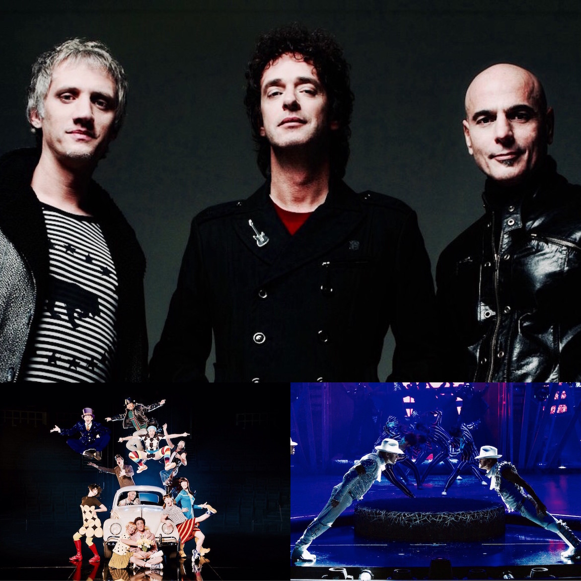 Un nuevo show inspirado en la legendaria agrupación Soda Stereo de próximo estreno en Buenos Aires, además de exitosos espectáculos en cartelera basados en los éxitos de The Beatles y Michael Jackson, son solo algunas de las propuestas que combinan grandes nombres de la música con performances circenses