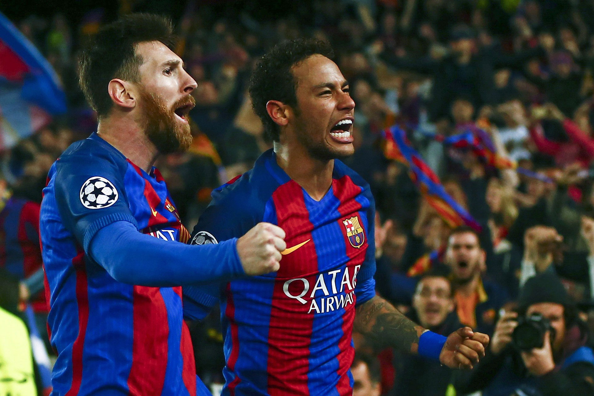 Neymar junto a Lionel Messi, cuando era feliz en Barcelona (EFE)