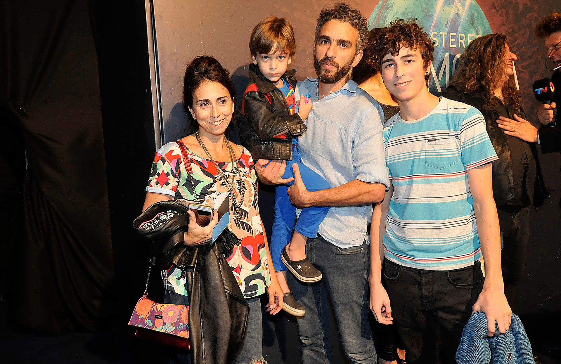 Fabiana García Lago y su familia