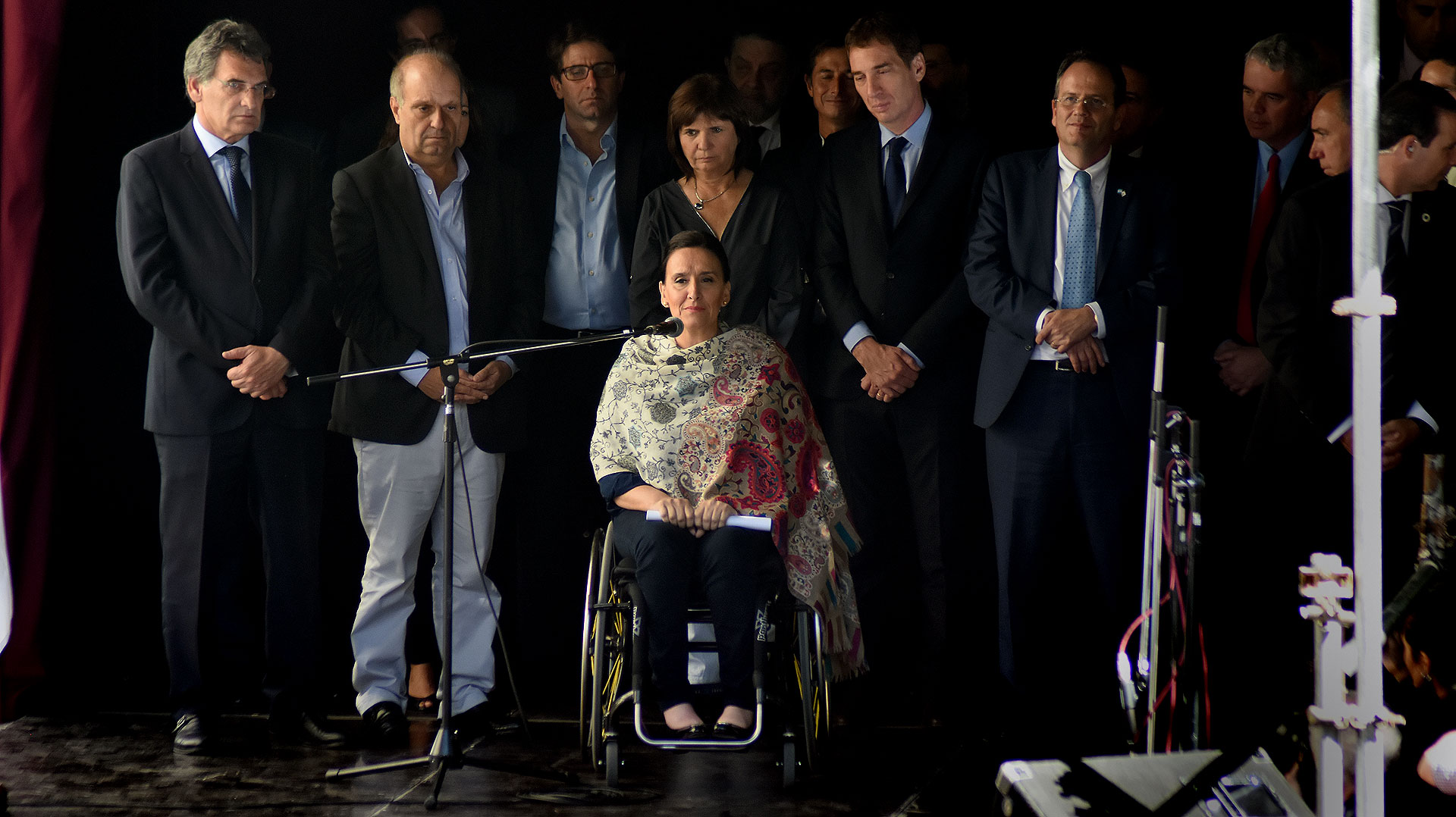 Claudio Avruj, Hernán Lombardi, Patricia Bullrich, Gabriela Michetti, Diego Santilli y el embajador de Israel, Ilán Sztulman