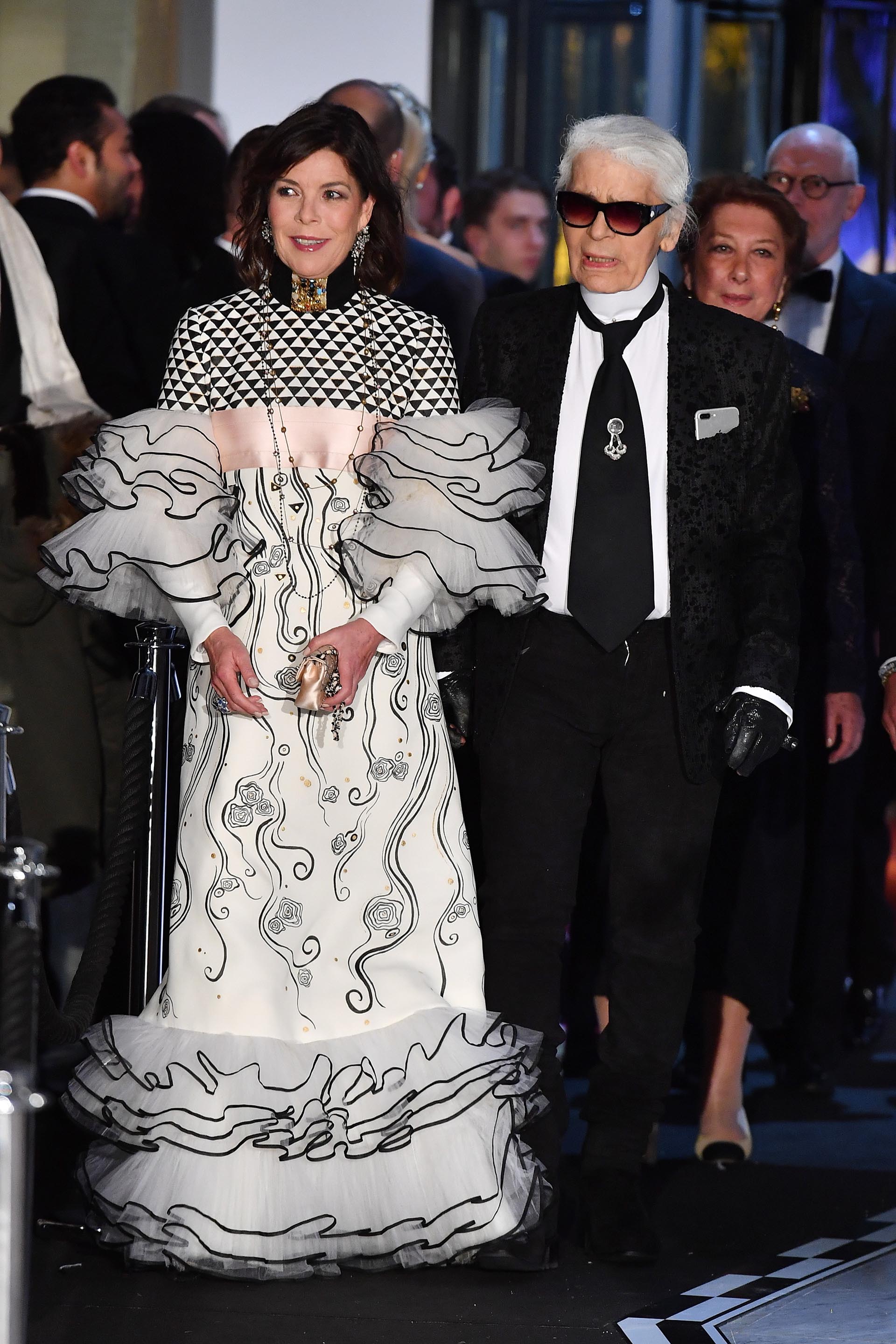 Carolina de Mónaco y Karl Lagerfeld, el diseñador favorito de la casa real monegasca