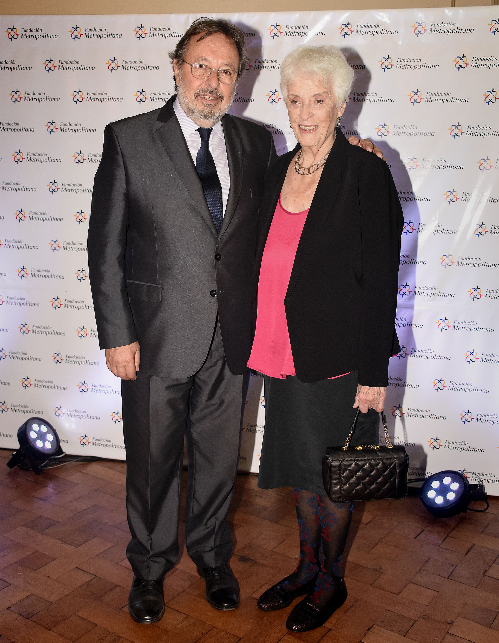 Pedro Del Piero, presidente de la Fundación Metropolitana, y Graciela Fernández Meijide