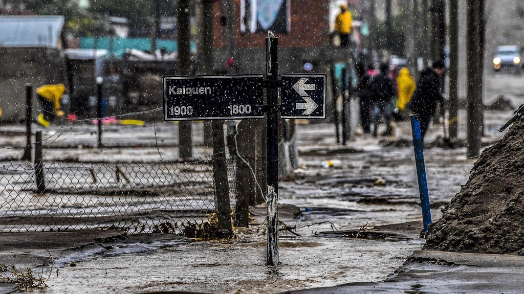 Comodoro Rivadavia fue víctima de las inundaciones y de la falta de prevención (Florencia Downes/Télam)