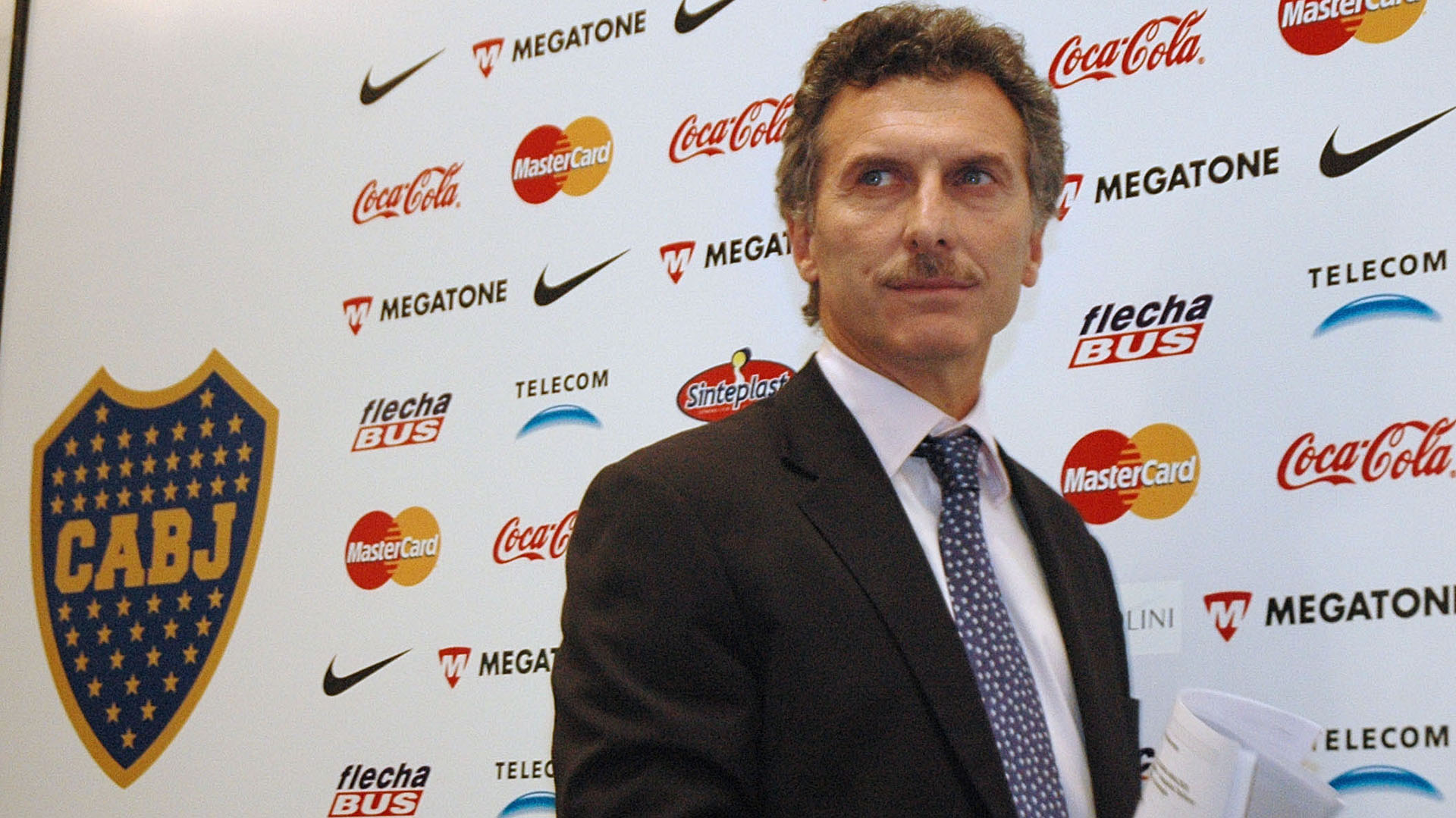 Macri cuando era presidente de Boca