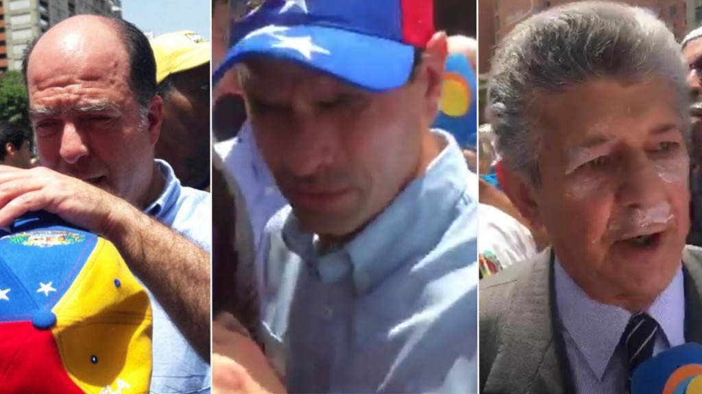 Borges, Capriles y Ramos Allup fueron atacados con gas pimienta