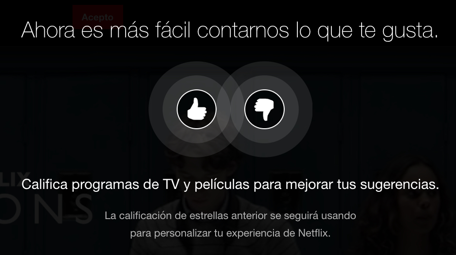 El sistema de evaluación de Netflix: pulgar por estrellas