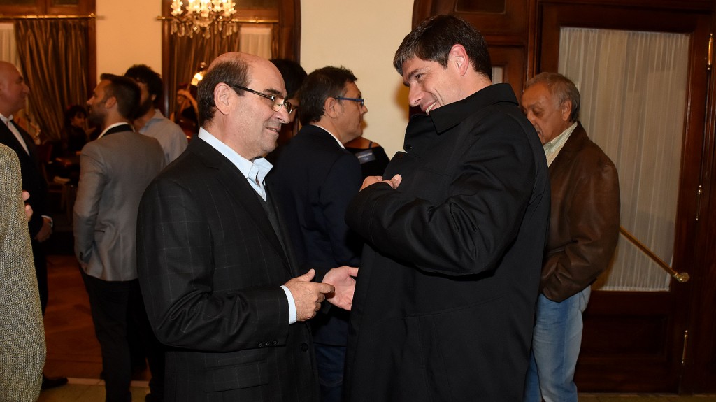Humberto Tumini, presidente del Movimiento Libres del Sur, y Juan Manuel Abal Medina, senador del Frente para la Victoria