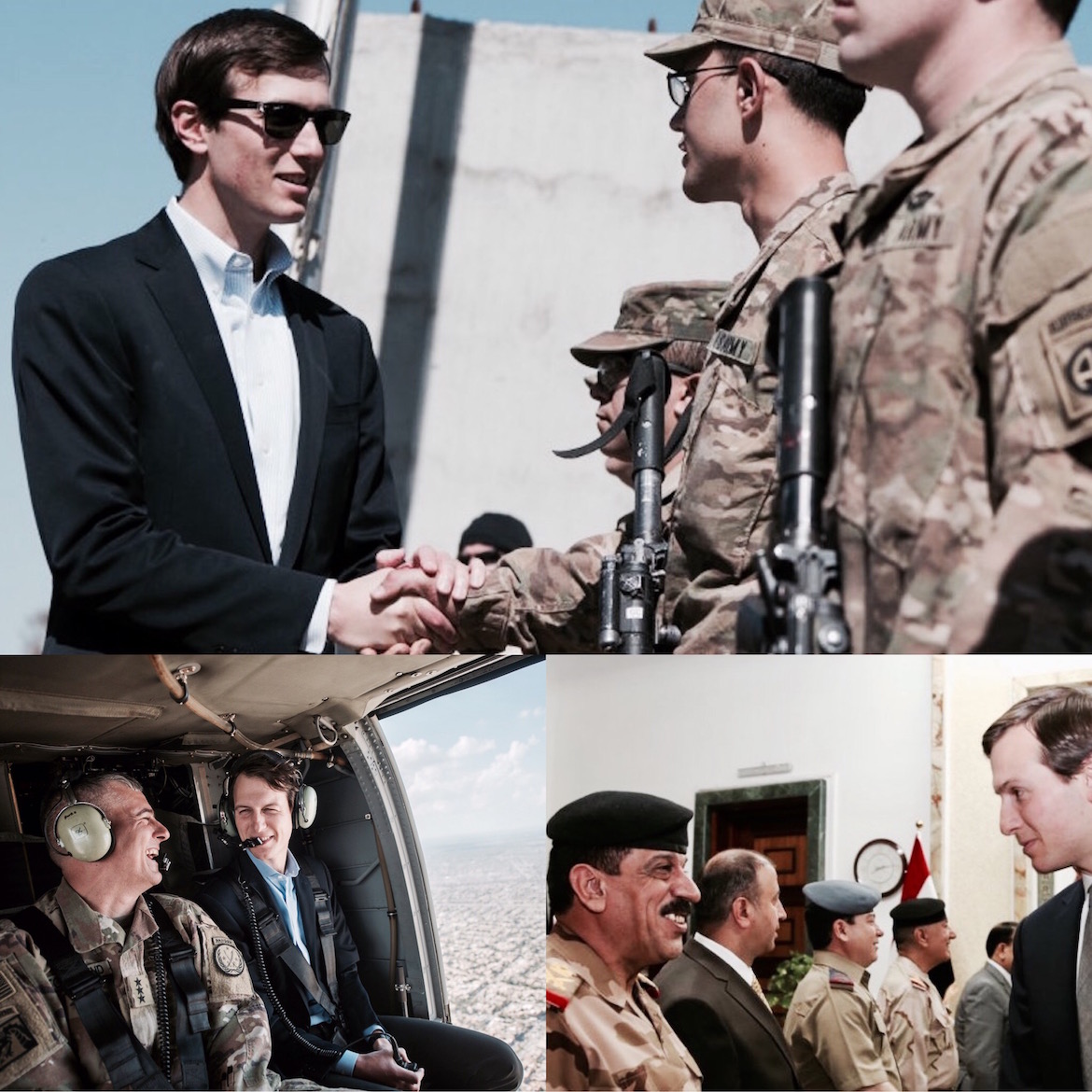 En su reciente viaje oficial a Irak, Jared Kushner -yerno y asesor buscó demostrar que está a la altura de su rol y de aplacar las críticas por el nepotismo de la nueva administración–