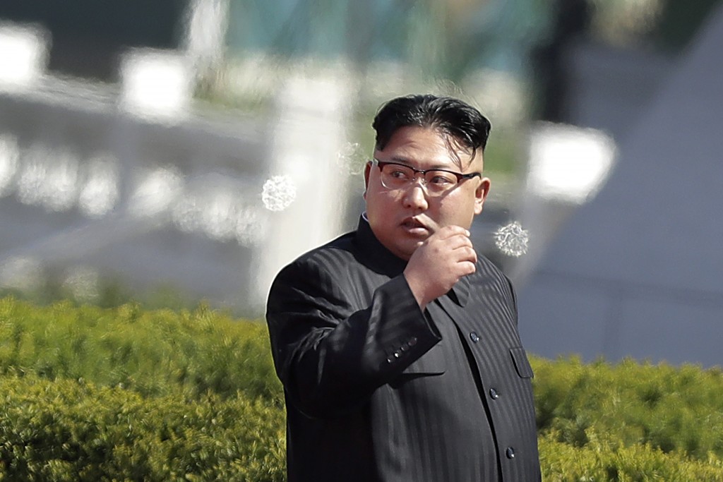 El dictador Kim Jong-un llegando a la ceremoniaÂ (AP Photo/Wong Maye-E)