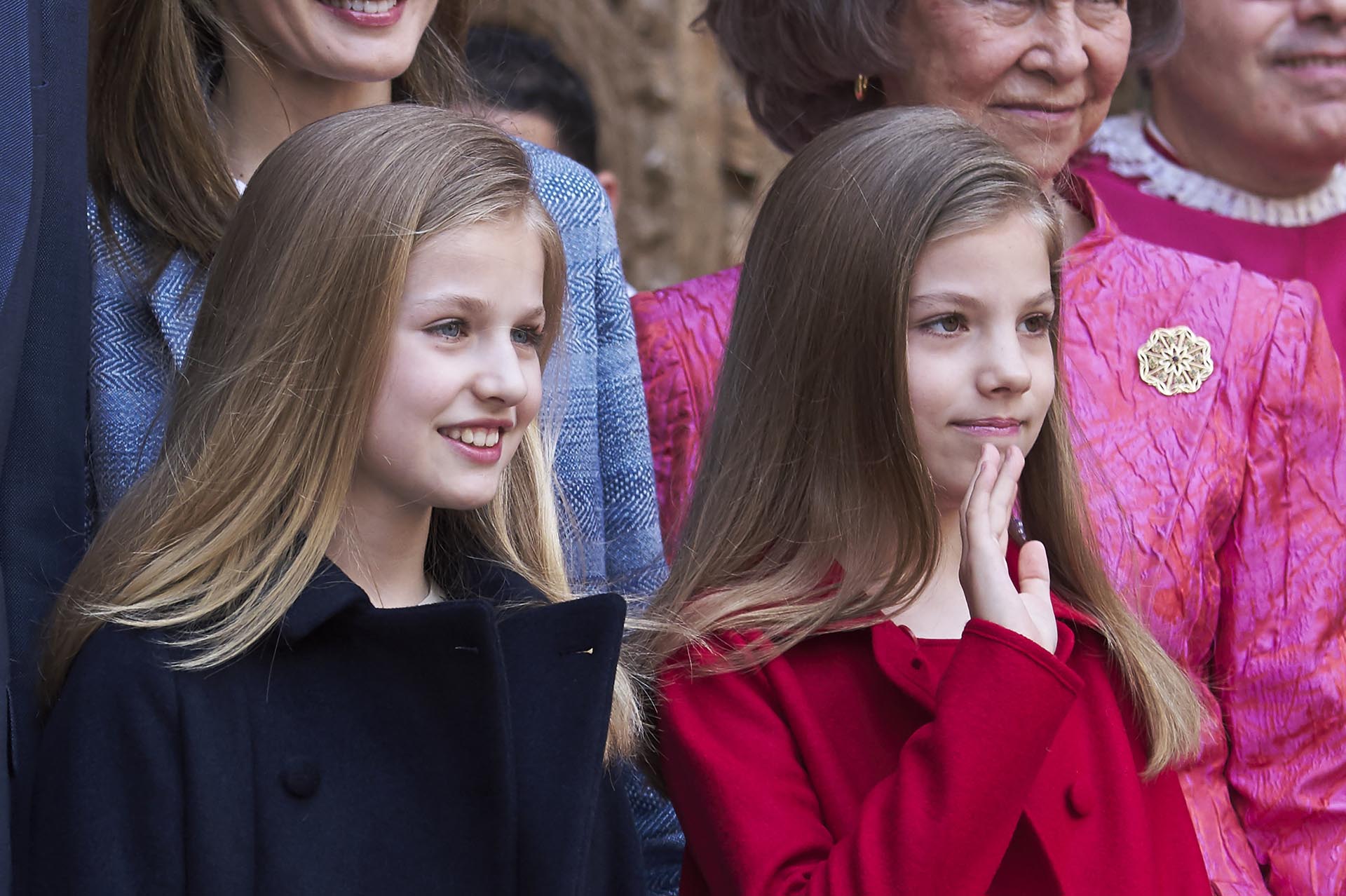 El saludo de las pequeñas princesas españolas