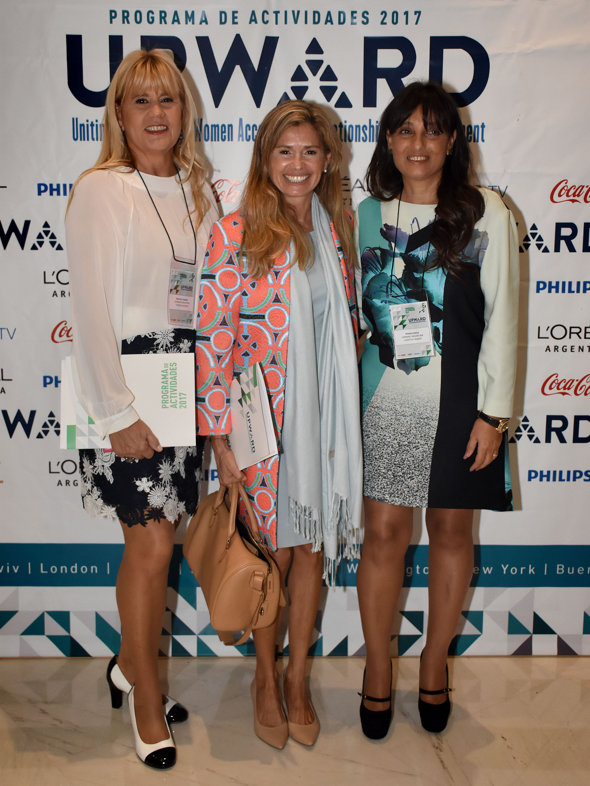 Marcela Losardo, la senadora nacional María Laura Leguizamón y Viviana Zocco