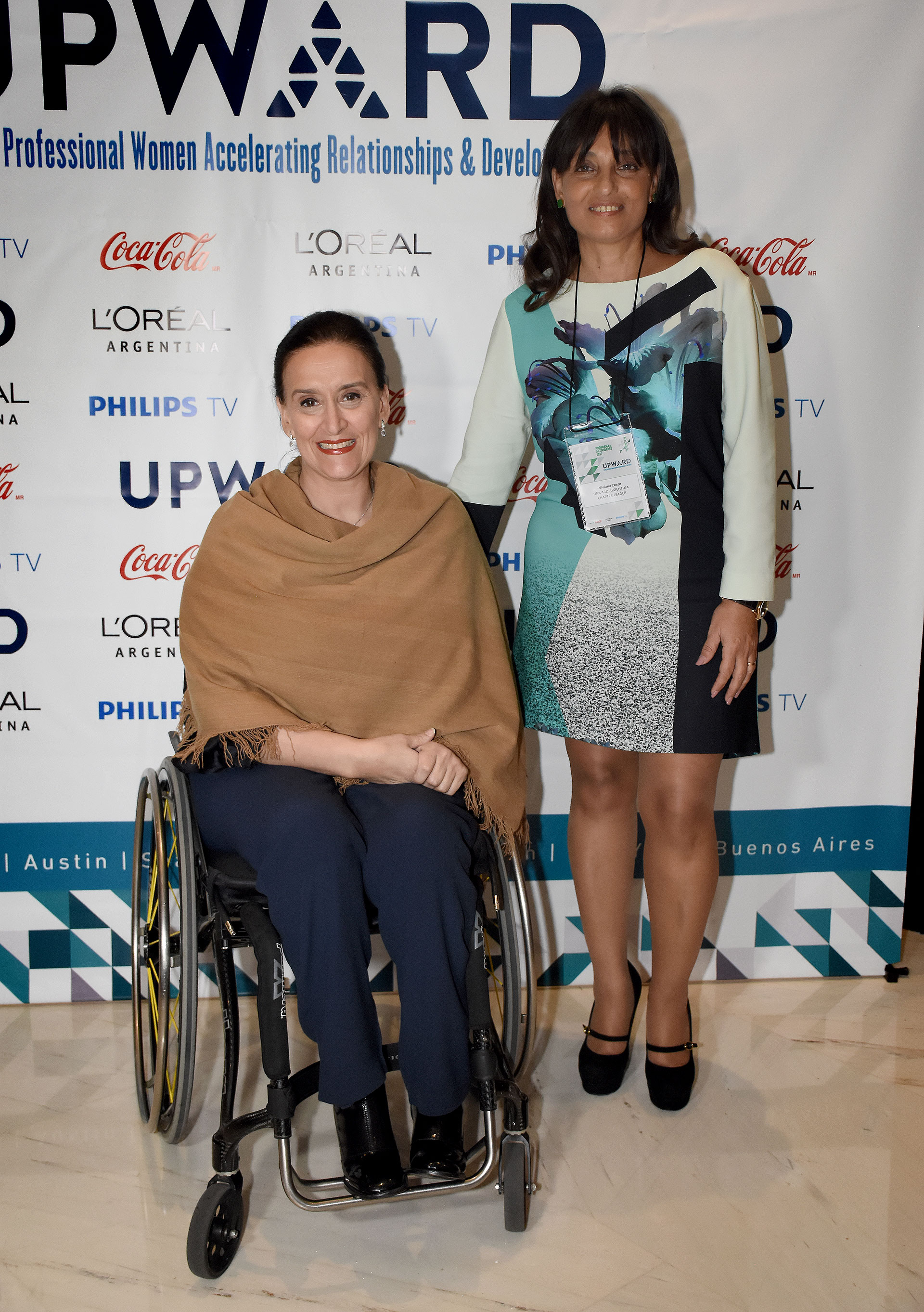 Gabriela Michetti, vicepresidente de la Nación, junto a Viviana Zocco