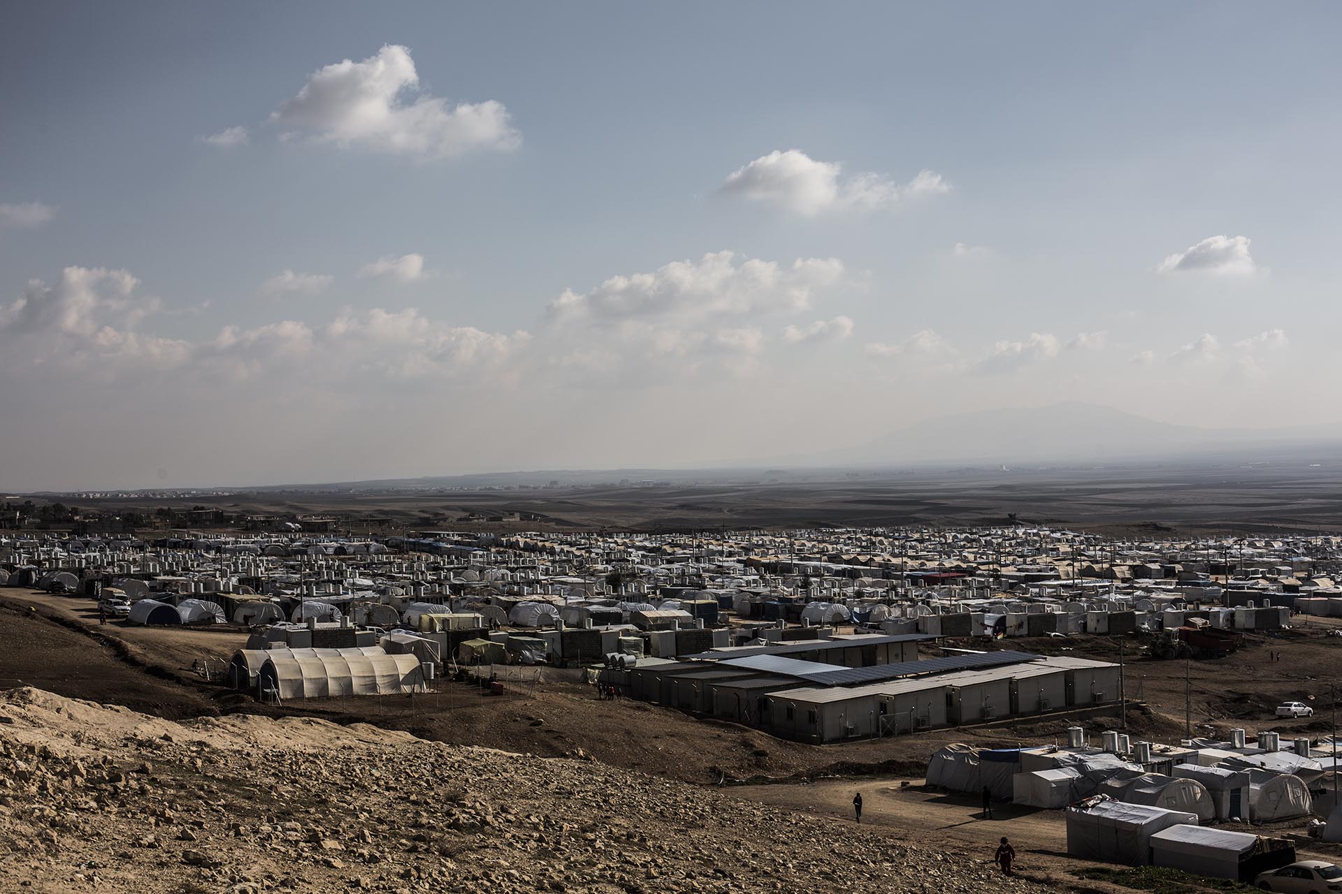 Vista general del campo de refugiados Essian, donde viven más de 15.000 yazidíes (Pablo Cobos)