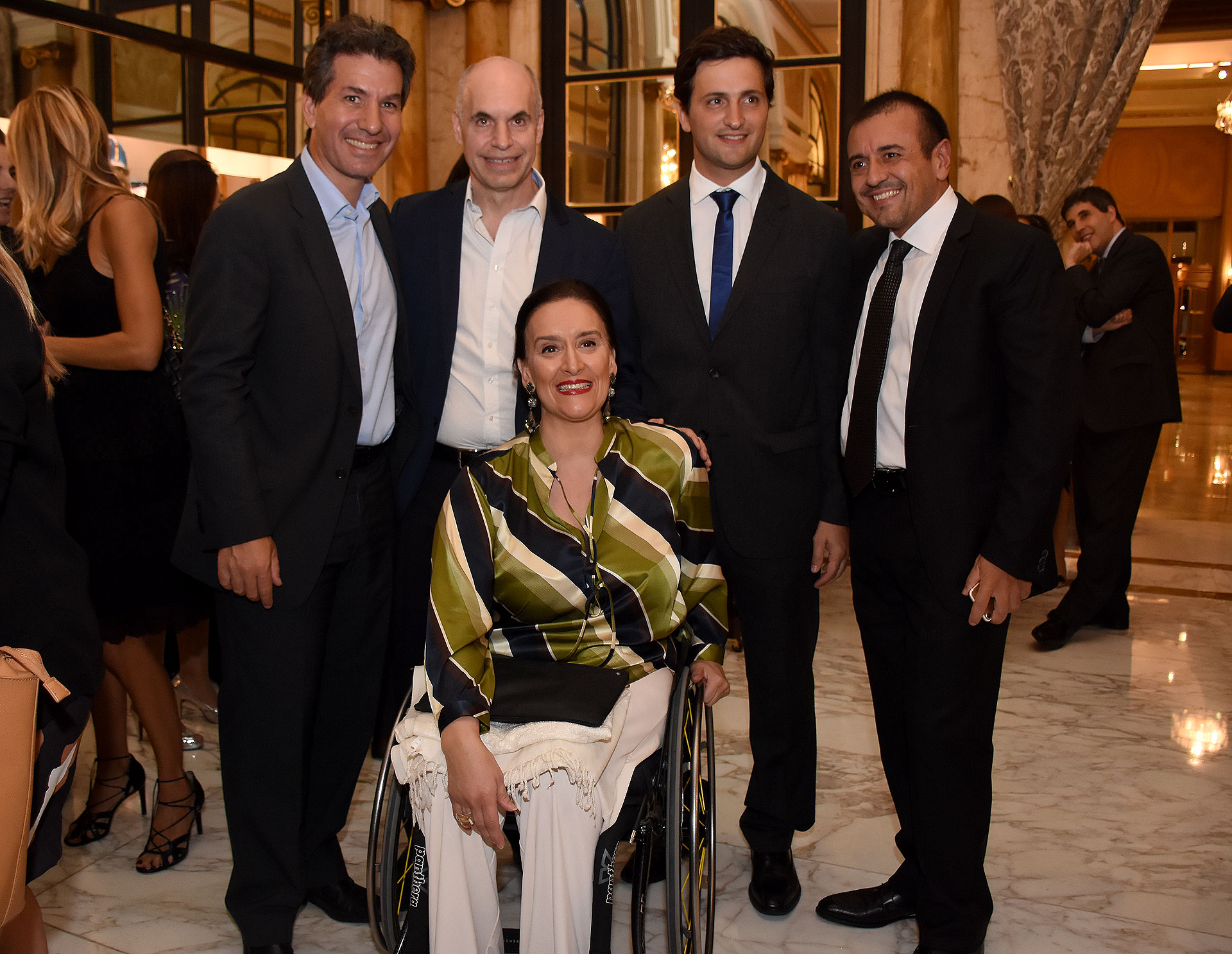 Gabriela Michetti junto a Andy Freire, Horacio Rodríguez Larreta, Javier Ureta Saenz Peña y Mario Quintana
