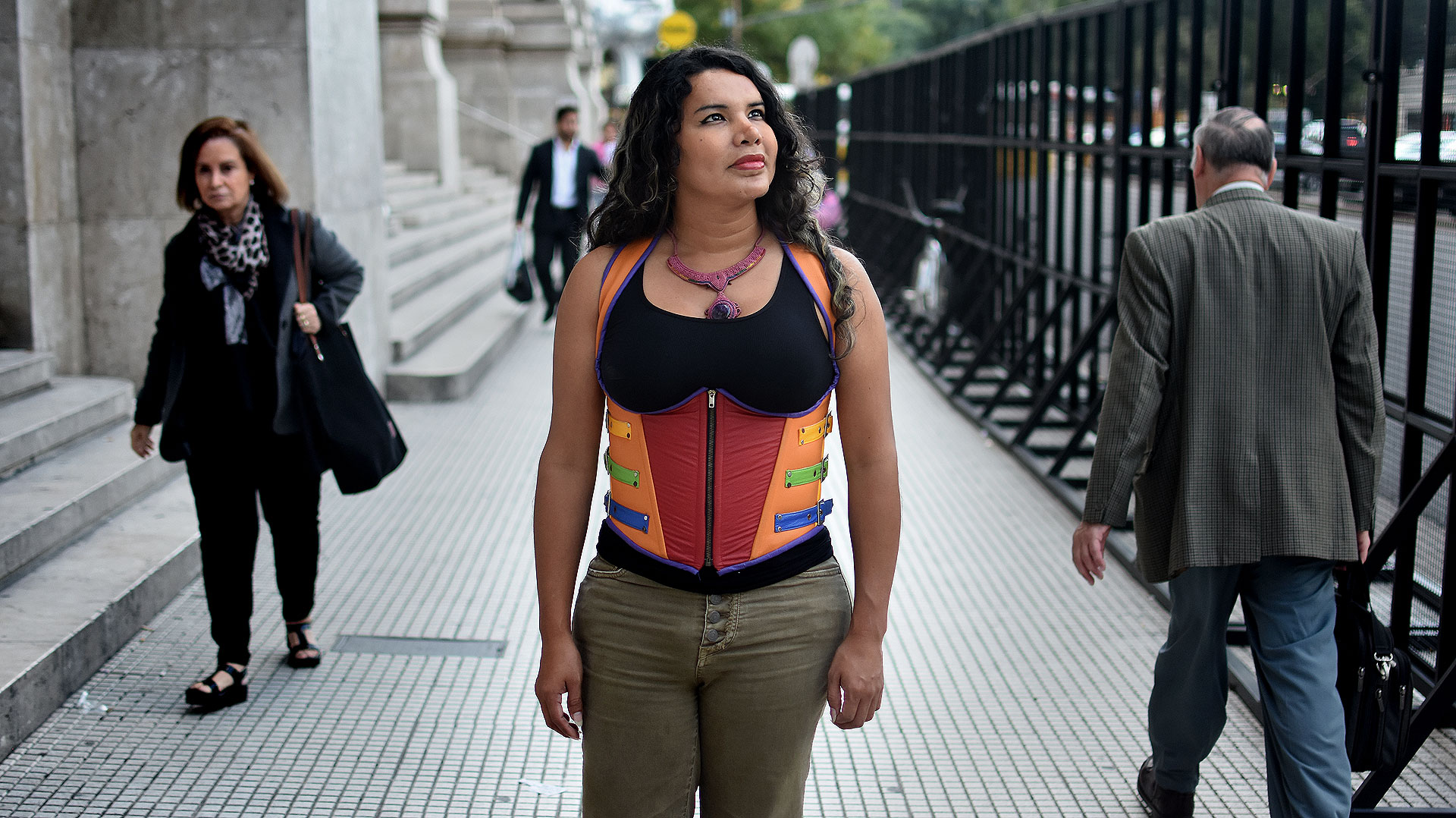 (Nicolás Stulberg) El viernes, en Buenos Aires. Fue invitada a disertar sobre los derechos de las personas trans.