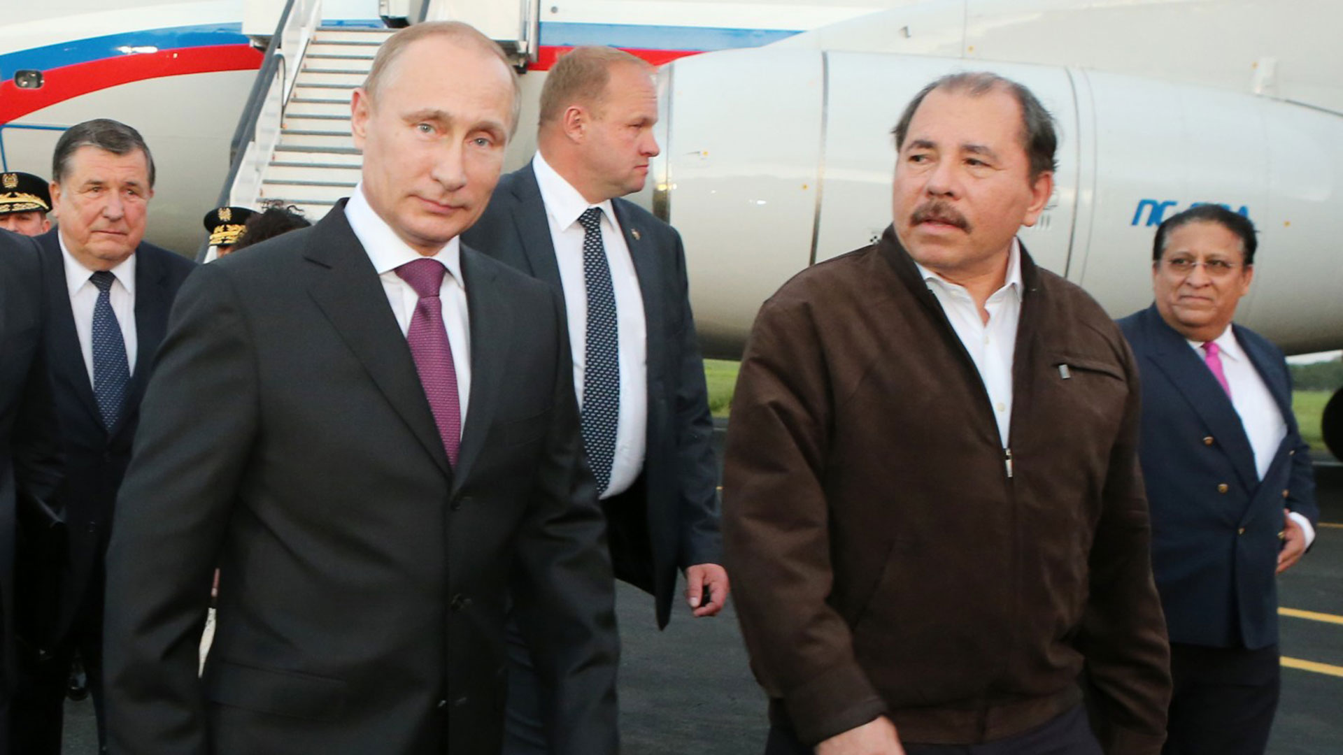 Vladímir Putin y Daniel Ortega, presidente de Nicaragua. (AFP)