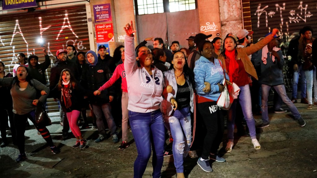 El Movimiento de los Trabajadores Sin Techo se sumó a la protesta (Reuters)