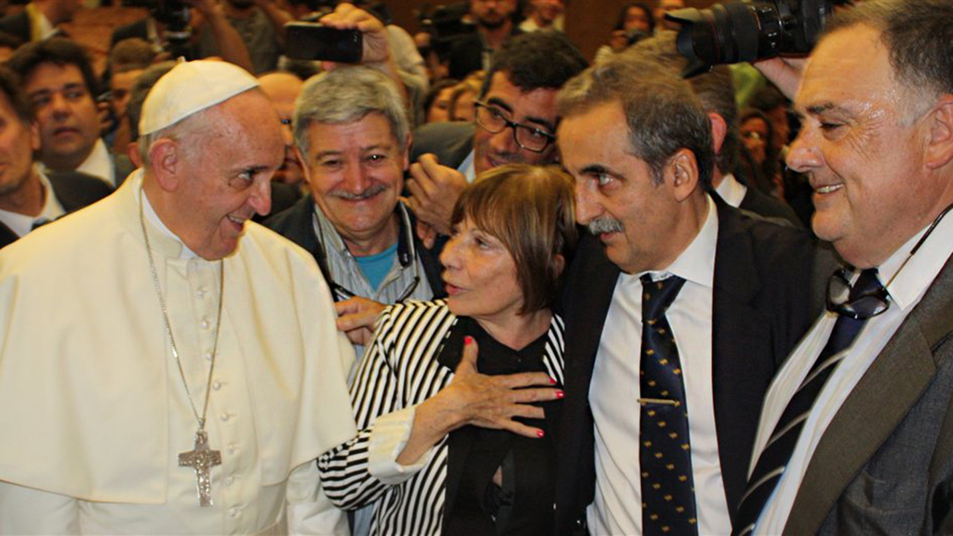 Diciembre de 2015. El Papa y el ex secretario de Comercio Guillermo Moreno
