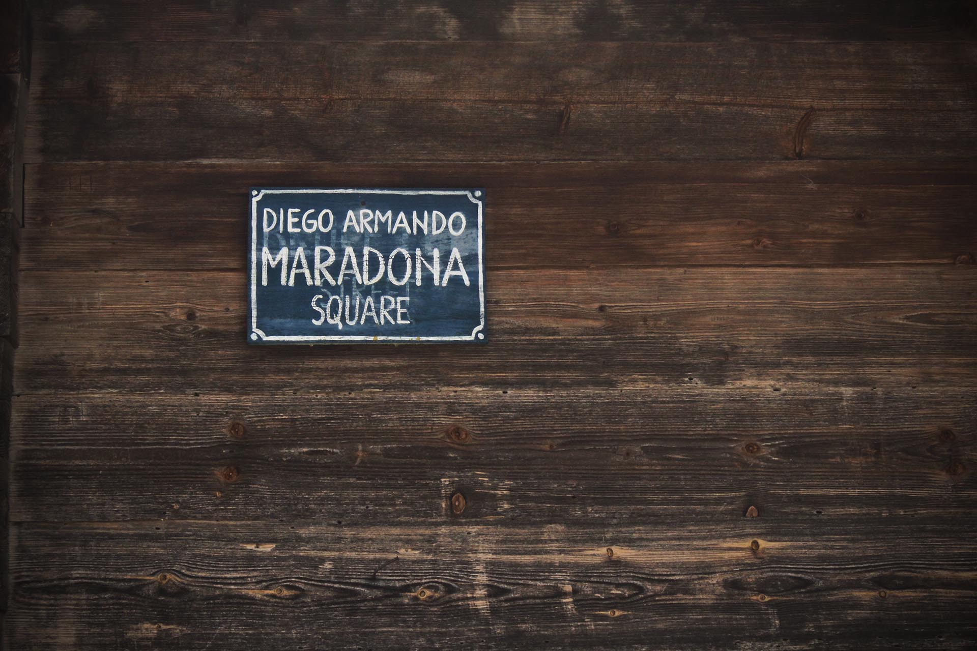 La plaza Diego Maradona, en Drvengrad