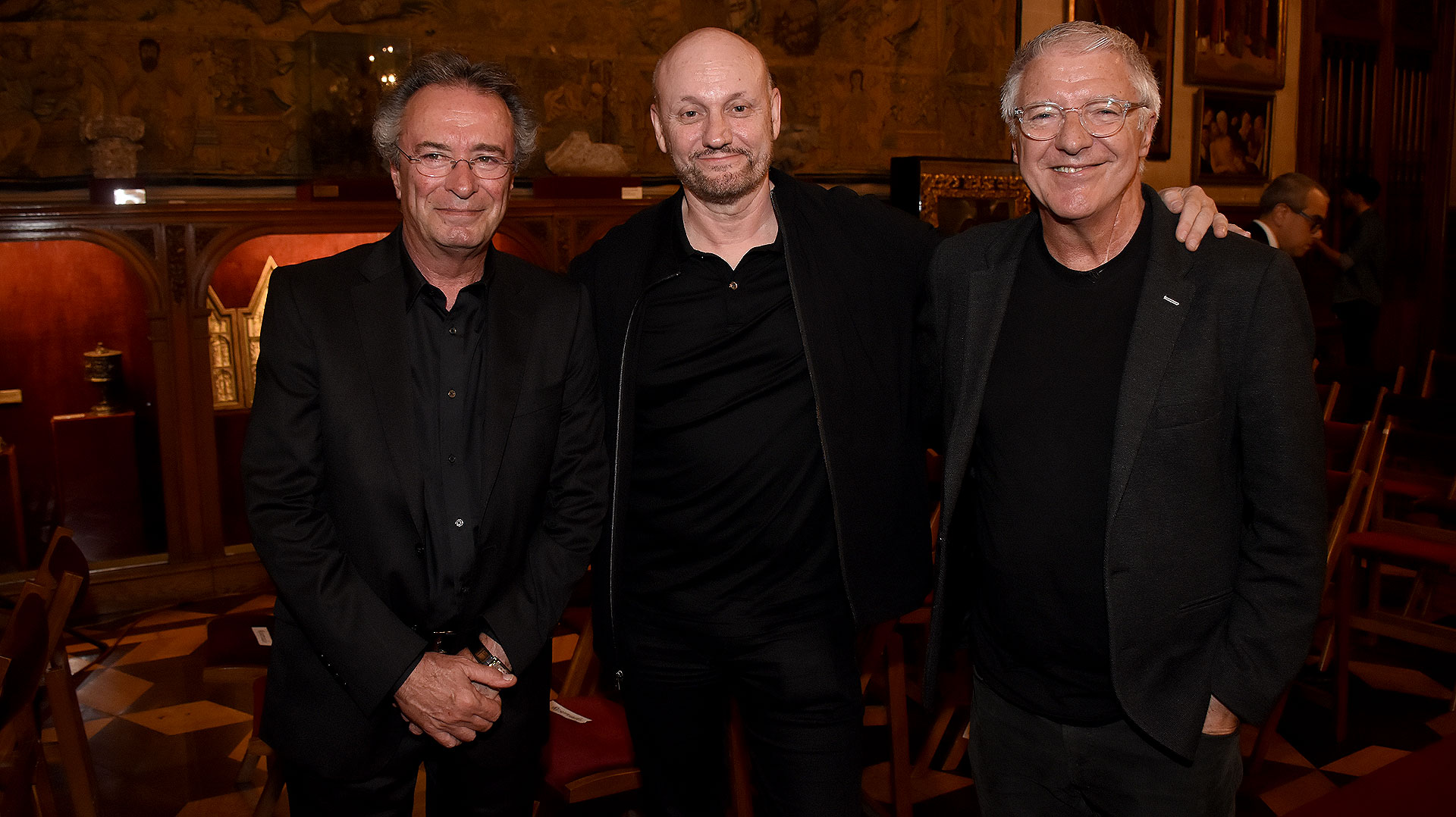 Oscar Martínez, Juan Campanella y Carlos Ares