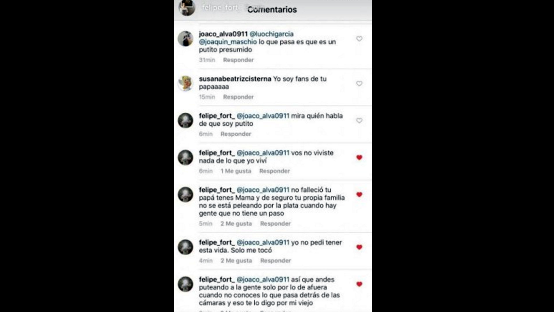 La respuesta el joven ante las críticas