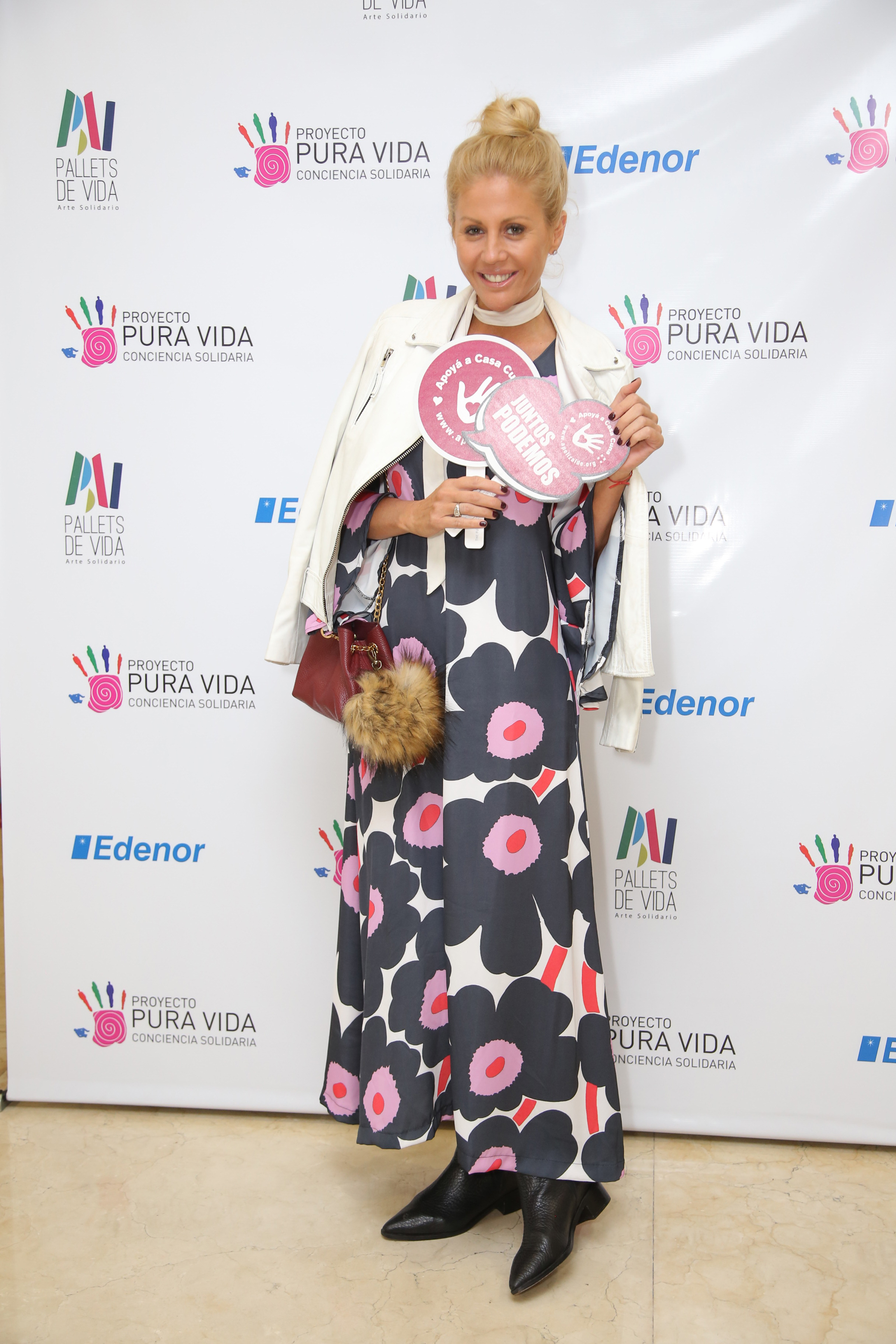 Barbie Simons, una de las figuras que estuvo presente y que colaboró con los pallets que fueron donados por Edenor