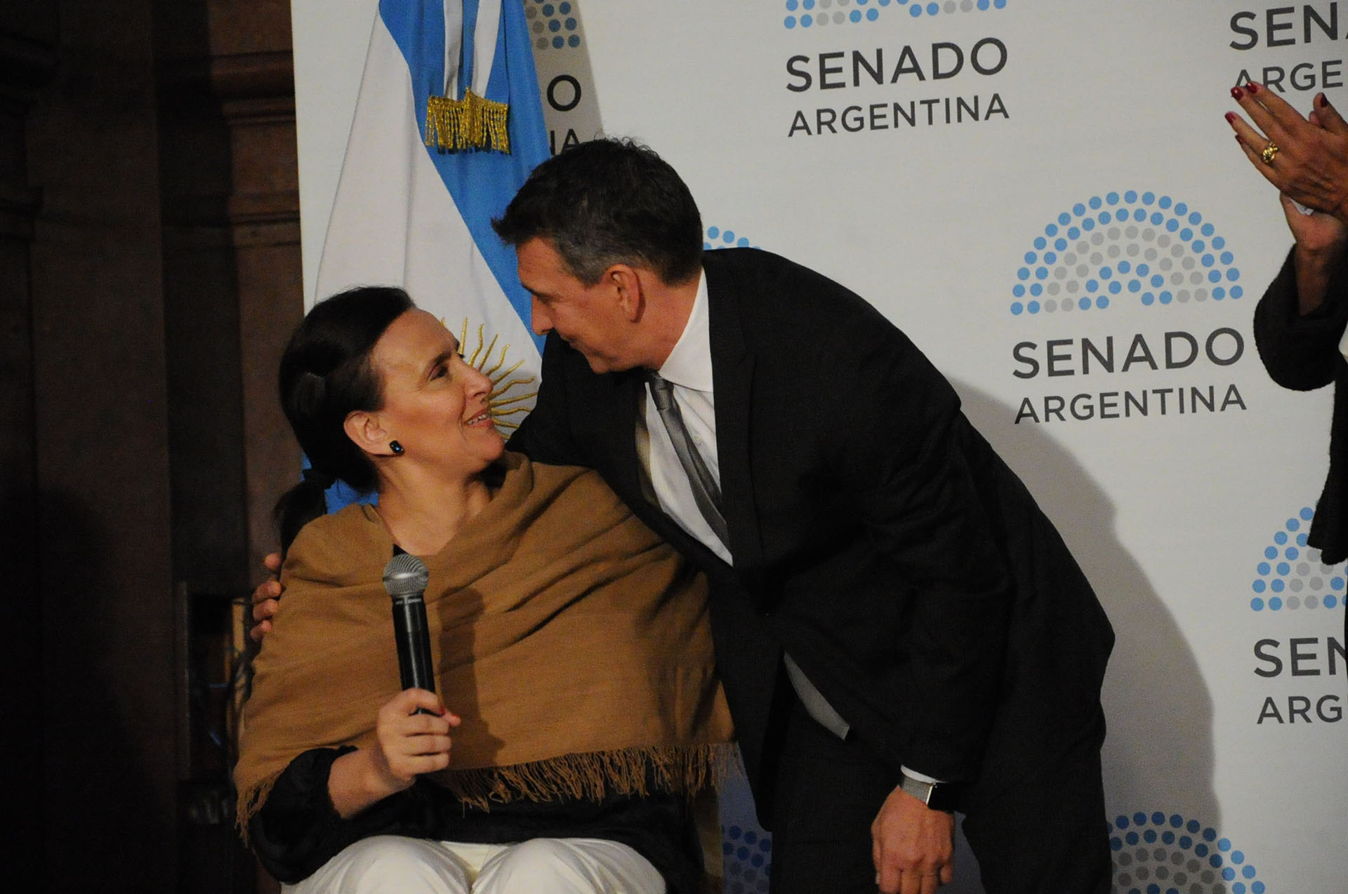 La vicepresidenta Gabriela Michetti, quien participó de la ceremonia