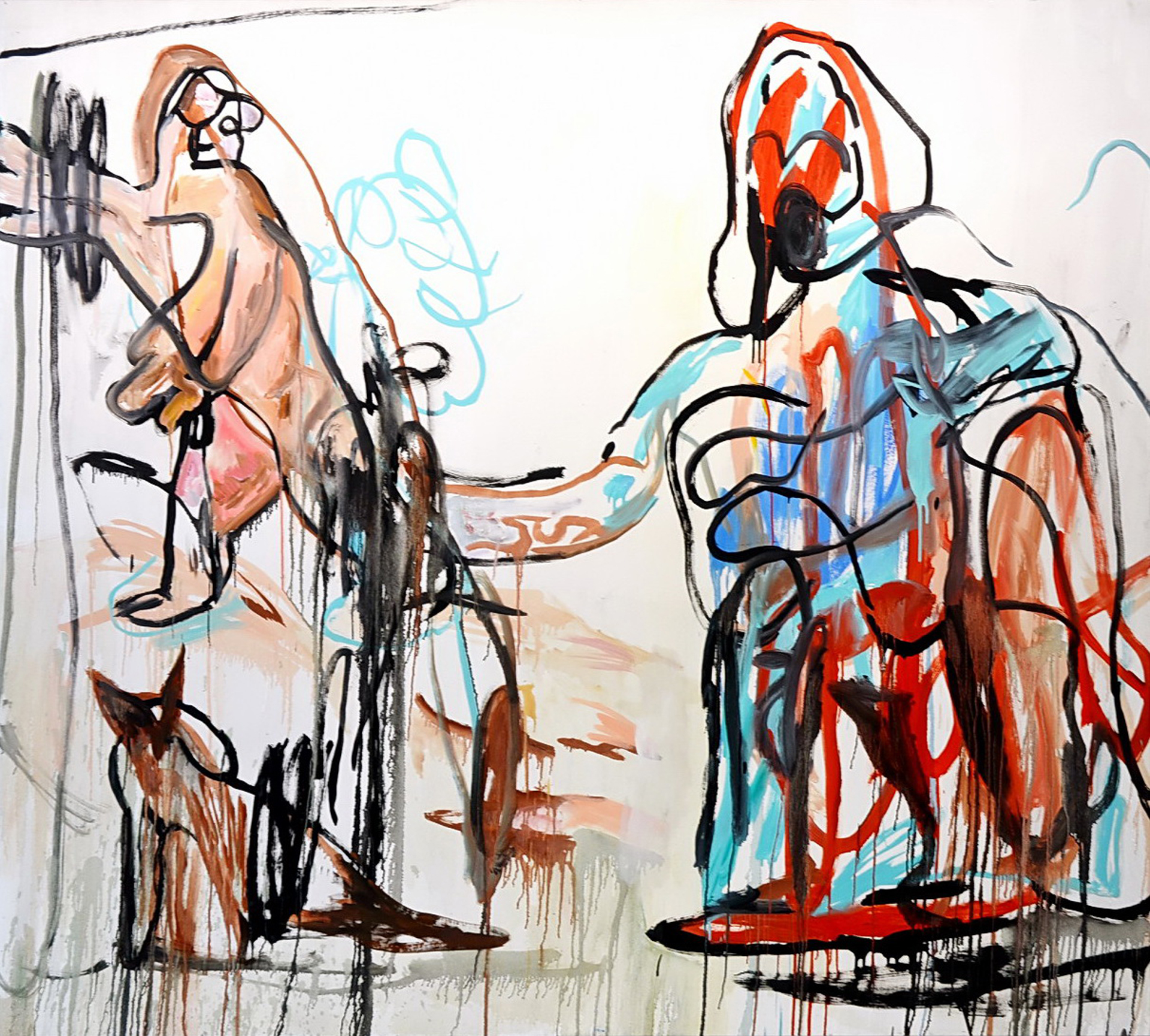 Galería: Galería Nora Fisch | Buenos Aires. Artista: Juan Becu. Título: Otra vez más yo no soy el mismo. Técnica: óleo sobre tela. Año: 2016. Medida: 200 x 200 cm